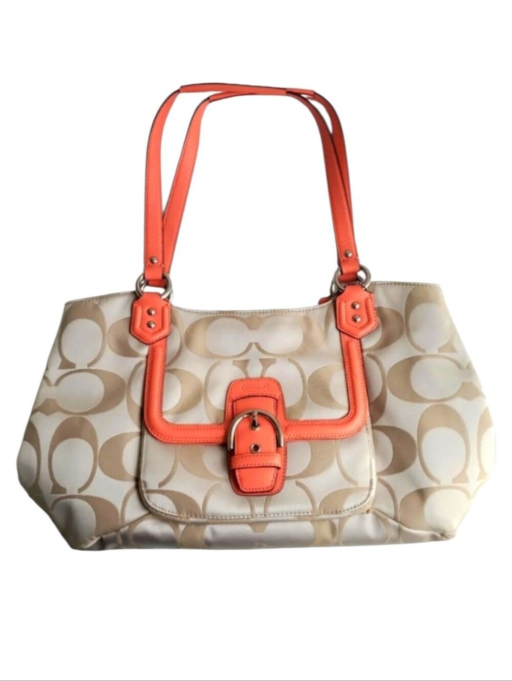 Coach Purse Cream Coral Pink good condition